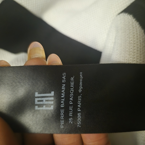 Balmain Black and White Garment with Gold Zipper - Picture 6 of 6